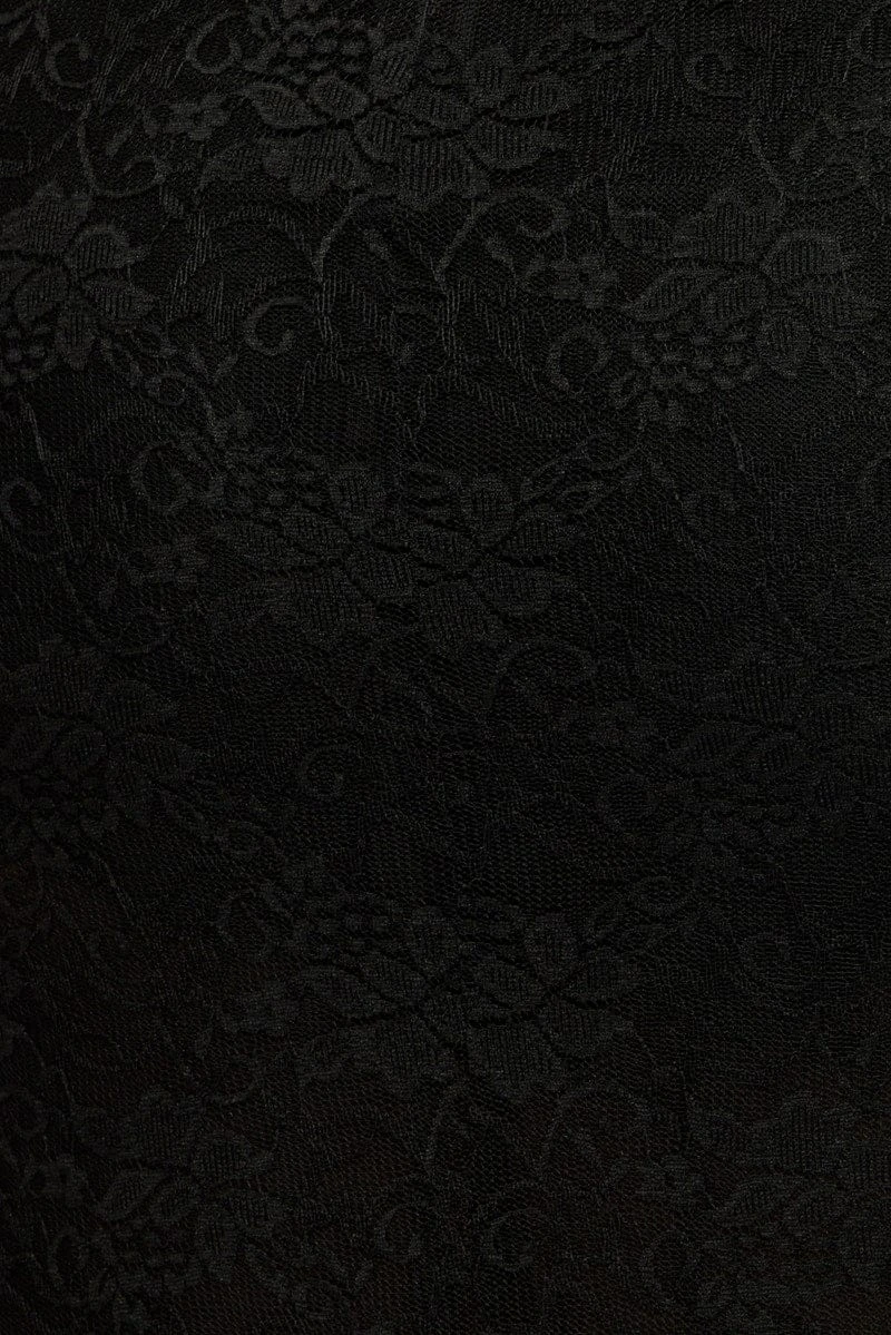 Black Stretch Lace Shoestring Bodycon Maxi Dress 6 Black Stretch Lace Shoestring Bodycon Maxi Dress - Image 6