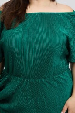 Green Asymmetric Plisse Midi Dress 11 Green Asymmetric Plisse Midi Dress -You And All Fashion Store ced32417 35ab forest 6