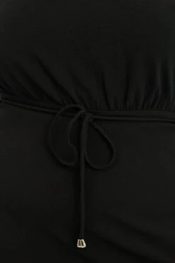 Black Asymmetric Off Shoulder Tie Belt Jersey Dress 9 Black Asymmetric Off Shoulder Tie Belt Jersey Dress -You And All Fashion Store ced32461 125a black 5