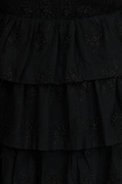 Black Lace Up Front Embossed Cotton Mini Dress -You And All Fashion Store ced32509 10a black 6