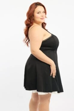 Black Strapless Lace Trim Mini Dress -You And All Fashion Store ced32563 116ab black 4