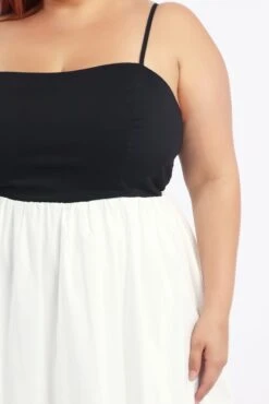 Black Cotton Poplin Contrast Bodice Minidress -You And All Fashion Store ced32604 116ab black 5