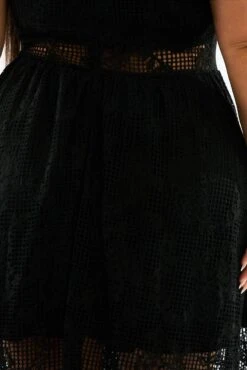 Black Midi Dress Short Sleeve Lace -You And All Fashion Store ced3455 115r black 6