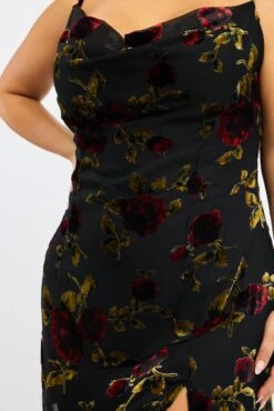 Red Floral Maxi Dress Sleeveless Cowl Neck -You And All Fashion Store ced3484a 127rb floral 7