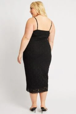 Black Lace Bodycon Midi Dress -You And All Fashion Store ced3722 47a black 5