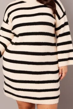 Black Stripe Stripe Sweater Dress -You And All Fashion Store ced7712 40ab stripe 6