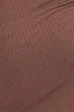 Brown Bodycon Dress Rib Jersey Sleeveless Midi -You And All Fashion Store ced8504 36ab mocha 6