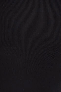 Black Midi Dress Long Balloon Sleeve Sexy Split Knit -You And All Fashion Store ced9029a 40ab black 6