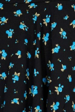 Black Ditsy Ruffle Playsuit Sleeveless Wrap Front -You And All Fashion Store cep1031r 36r ditsy 6