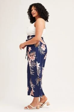Floral Print Sleeveless Satin Cowl Top Jumpsuit -You And All Fashion Store cep1383 35r floral print 4