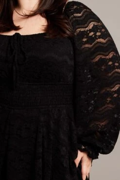 Black Lace Playsuit Long Sleeve -You And All Fashion Store cep2102c 33r black 6