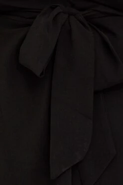 Black Tie Playsuit Short Sleeve Sweetheart Neck -You And All Fashion Store cep31856 35a black 6