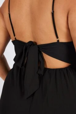 Black Shoestring Strap Wide Leg Jumpsuit 11 Black Shoestring Strap Wide Leg Jumpsuit -You And All Fashion Store cep32326 59ab black 6