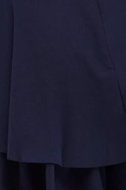 Blue Short Playsuit Frill Leg Waist Tie Crepe -You And All Fashion Store cep6695e 34ab navy 6