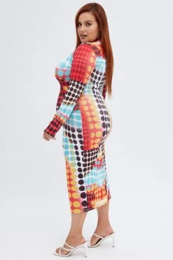 Multi Polka Dot Bodycon Dress 11 Multi Polka Dot Bodycon Dress -You And All Fashion Store cfb0001 84f6 polka dot 5