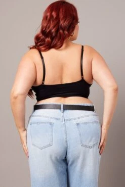 Black Lace Bralette Sleeveless Sweetheart Neckline -You And All Fashion Store cjc0086a 47j black 5