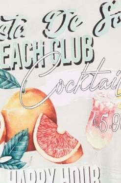 Beige Graphic T-shirt Crew Neck Short Sleeve -You And All Fashion Store cjc1057e 84zb stone 6