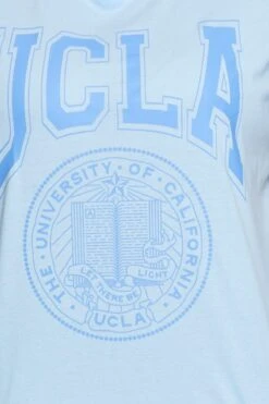 Pale Blue Graphic T-shirt Collegiate Short Sleeve Cotton -You And All Fashion Store cjc1300e 84zb pale blue 6 2