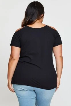 Black Graphic T-shirt Stay Wild Crew Neck Short Sleeve -You And All Fashion Store cjc1620 84sb black 5