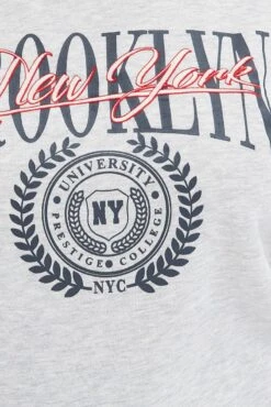 Grey Oversized Sweater Embroidered -You And All Fashion Store cjc1746a 84j grey marle 6