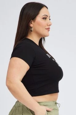 Black Baby T-shirt Short Sleeve Crew Neck -You And All Fashion Store cjc1832a 84j black 4