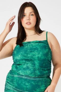 Green Abstract Singlet Mesh Top Side Ruched 11 Green Abstract Singlet Mesh Top Side Ruched -You And All Fashion Store cjc1852bx 84j abstract 6