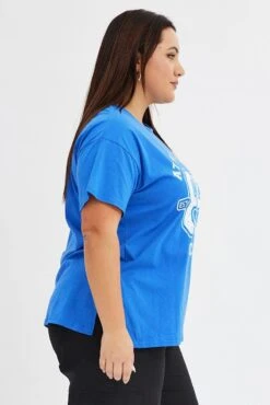 Blue Graphic T-shirt 98 Athletic Dept Cotton Jersey -You And All Fashion Store cjc18qq 84a cobalt 4
