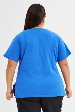 Blue Graphic T-shirt 98 Athletic Dept Cotton Jersey -You And All Fashion Store cjc18qq 84a cobalt 5