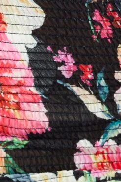 Black Floral Ruched Top Short Sleeve Sweetheart Neck Mesh 11 Black Floral Ruched Top Short Sleeve Sweetheart Neck Mesh -You And All Fashion Store cjc1931a 84jb floral 6