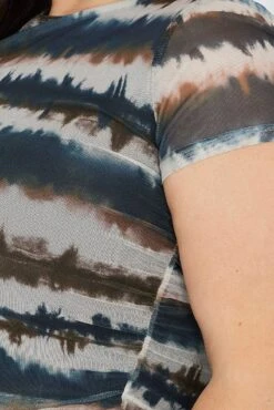 Black Abstract Mesh Top Short Sleeve Crew Neck 11 Black Abstract Mesh Top Short Sleeve Crew Neck -You And All Fashion Store cjc1978ax 84jb abstract 6