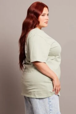 Green Graphic Tee Short Sleeve Relaxed Crew Neck -You And All Fashion Store cjc2007a 84j sage 4