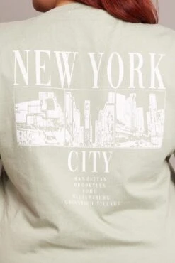 Green Graphic Tee Short Sleeve Relaxed Crew Neck -You And All Fashion Store cjc2007a 84j sage 6