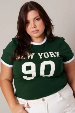 Green Baby T-shirt Crew Neck Short Sleeve Graphic -You And All Fashion Store cjc2063 84j green 3