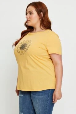 Light Must Graphic T-shirt Sunflower Crew Neck Short Sleeve -You And All Fashion Store cjc2076 84 light must 4