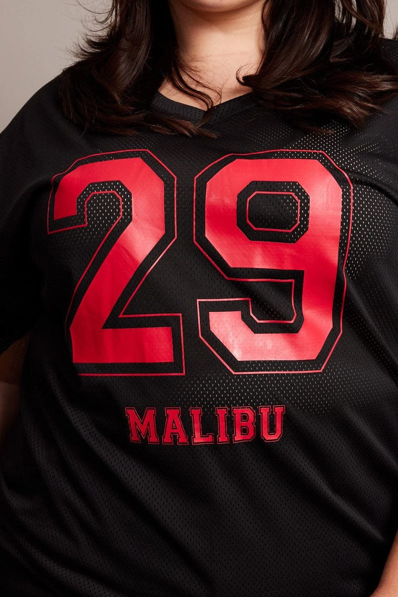 Black Graphic T-shirt Short Sleeve V-Neck 6 Black Graphic T-shirt Short Sleeve V-Neck - Image 6