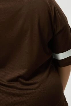 Brown Graphic T Shirt Short Sleeve V Neck -You And All Fashion Store cjc2196c 84jb brown 6