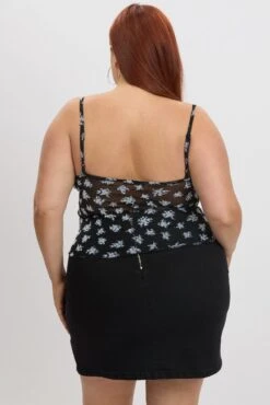 Black Floral Floral Singlet Top -You And All Fashion Store cjc2260a 84jb floral 5