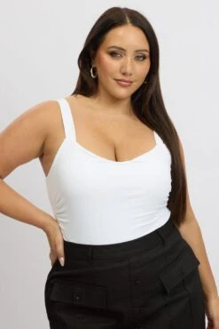 White Bodysuit Supersoft -You And All Fashion Store cjc2265 84j white 3