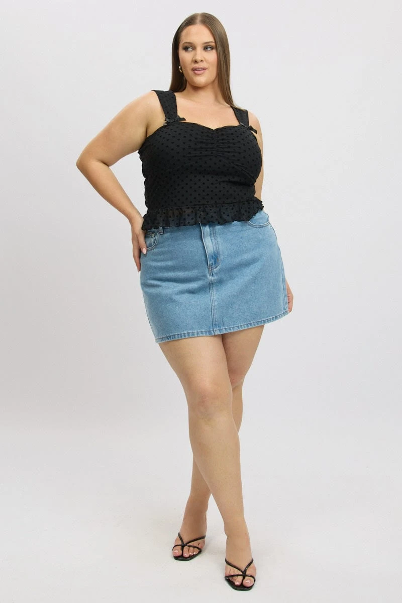 Black Lace Top Sleeveless 2 Black Lace Top Sleeveless - Image 2