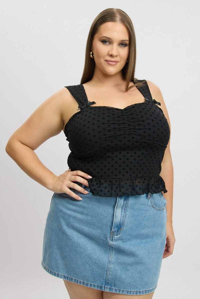 Black Lace Top Sleeveless 3 Black Lace Top Sleeveless - Image 3