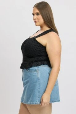 Black Lace Top Sleeveless 9 Black Lace Top Sleeveless -You And All Fashion Store cjc2281 84j black 4