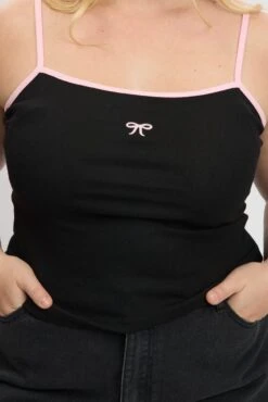 Black Graphic Singlet Top -You And All Fashion Store cjc2302a 84jb black 6