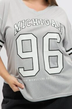 Grey Graphic T Shirt Short Sleeve V Neck -You And All Fashion Store cjc2344c 84jb grey 6