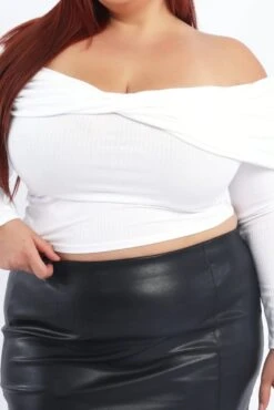 White Off Shoulder Top Long Sleeve 11 White Off Shoulder Top Long Sleeve -You And All Fashion Store cjc2370 84j cream 6