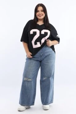 Black Graphic T-shirt Short Sleeve Crew Neck -You And All Fashion Store cjc2413 84jb black 3