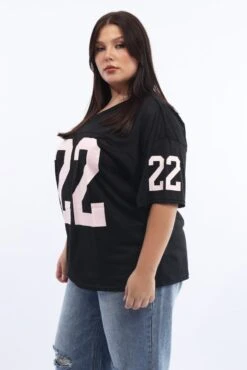 Black Graphic T-shirt Short Sleeve Crew Neck -You And All Fashion Store cjc2413 84jb black 4