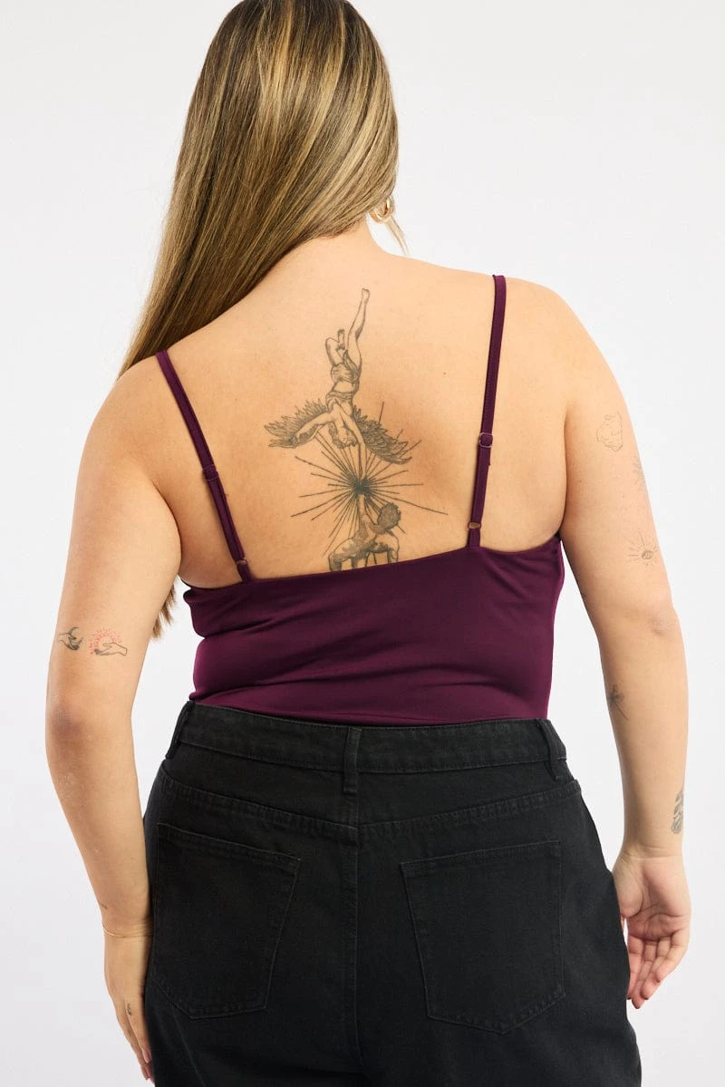 Red Cowl Neck Bodysuit 4 Red Cowl Neck Bodysuit - Image 4