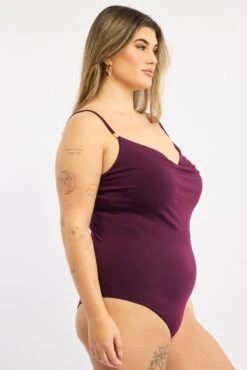 Red Cowl Neck Bodysuit 10 Red Cowl Neck Bodysuit -You And All Fashion Store cjc2469 84jb cherry 5