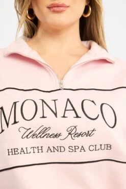 Pink Sweatshirt Long Sleeve Zip Up 11 Pink Sweatshirt Long Sleeve Zip Up -You And All Fashion Store cjc2484 84j soft pink 6