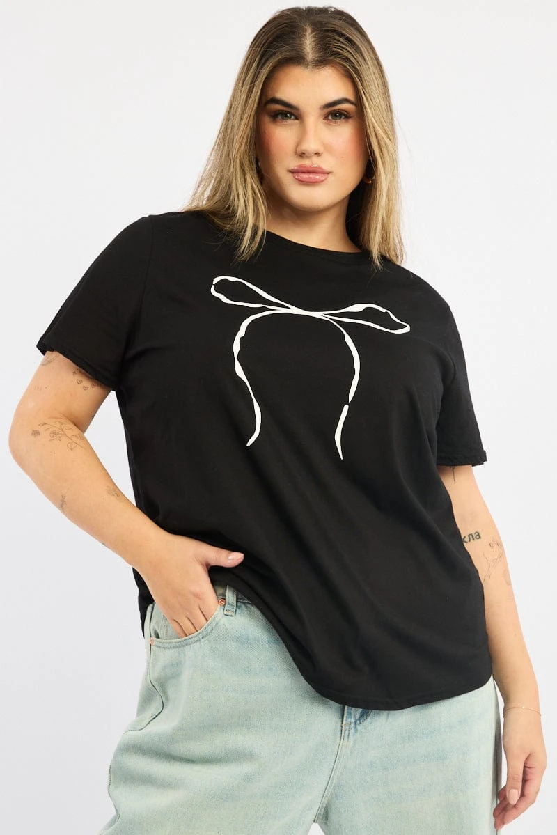 Black Graphic T-shirt Short Sleeve 1 Black Graphic T-shirt Short Sleeve